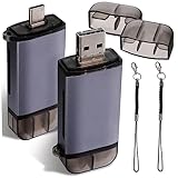 DIYEAH 2 Stück Kartenleser Schlüsselanhänger Tragbarer Multi Card Reader...