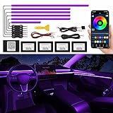 Acrylic Interior Car LED Strip Light with Wireless APP, RGB 6 in 1 with 175...