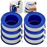 MOPUBZO 6 Rollen Teflonband 10m x 12mm, PTFE Band Gewindedichtband für...