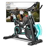 WENOKER Heimtrainer Fahrrad mit App, Leises Hometrainer Fahrrad mit...