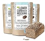 LOWER-CARB-BROTBACKMISCHUNG 3x350g – Bio, vegan, glutenfrei,...