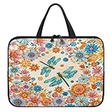 Treer Floraler Libellendruck Laptoptasche, Handtasche Damen Herren, Laptop...