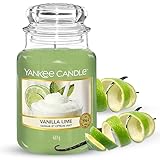 Yankee Candle Duftkerze im Glas| Vanilla Lime | Brenndauer bis zu 150...