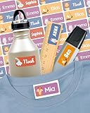 melu kids® Namensaufkleber für Kinder - Kleidung & Gegenstände (60...