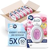 Febreze Bad Lufterfrischer, 5 Stück, Lenor Reine Frische, Duftstecker zur...