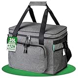 Cottara® Faltbare Kühltasche groß mit wasserdichter Isolierung 30l –...