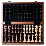 A&A 38cm magnetisches hölzernes Schachset, handgemachte 7.6cm Königshöhe...