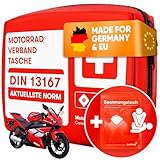 PURAHELP Motorrad Verbandskasten nach aktueller Norm 2025 DIN 13167 (StVO...
