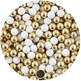 EinsSein 1kg Schokokugeln Mix mini weiss-gold metallic 1 cm | Gastgeschenke...