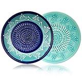 GLORIFY HOME Reibe Teller Keramikreibe Doppelpack Teruel für Knoblauch...