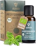 Heldengrün® BIO Pfefferminzöl [100% NATURREIN] - Reines Pfefferminzöl...