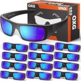OXG 12 Paar getönte Sicherheitsbrille für Männer und Frauen, ANSI Z87,...