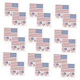 PENIKOKO 25 Stück Usa Nationalflaggen Gesichtsticker Wasserdichte...