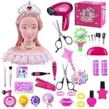 SGZIOO 36PCS Frisierkopf Kinder Set, Schminkkopf für Mädchen mit...