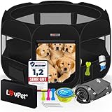 LOVPET® Welpenlaufstall Tierlaufstall Faltbar für Kleintiere Hunde,...