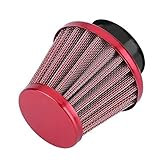 VOBOR Motorrad Sportluftfilter,Universal 38mm Red Luftfilter,Doppelschicht...