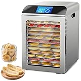 QFGain DöRrautomat FüR Trockenfleisch, Mit Digitalem Led-Touchscreen, 12...
