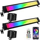 RGB Strahler 50W, 2 Stück RGB Wallwasher Licht mit Bluetooth APP...