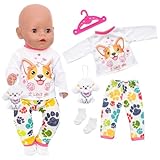 5 Stück Puppenkleidung 36-43 cm Baby Puppen, Welpe Puppen Kleidung mit...