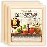 Grade 100+ PACKARDI Passiertuch 3 Stück ca. 50x50 cm je Käsetuch,...