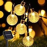 Solar Lichterkette Aussen, AISUTHA 8M 40 LED Solar 8 Modi Kristall Kugeln...