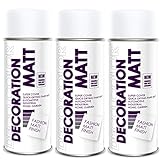 3er Sparpack DC Lackspray matt 400ml nach RAL freie Farbauswahl (3 Dosen in...