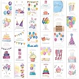 30 Geburtstagskarten | Glückwunschkarten zum Geburtstag mit Kraft...