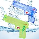 Wasserpistole für Kinder 2 Stück Kleine Wasserspritzpistole Set Blau und...