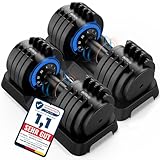 DH FitLife 25kg verstellbare Hanteln 4 bis 25 KG mit 10 Gewichtsstufen,...