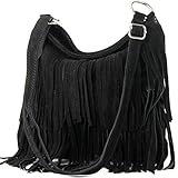 modamoda de T125 Damen Leder Wildleder Schultertasche Umhängetasche...