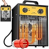 MASKO® Elektroheizer Heizlüfter Bauheizer Keramik Heizstrahler elektrisch...