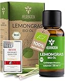 Heldengrün® BIO Lemongras Öl [100% NATURREIN] Erfrischend & Anregend -...