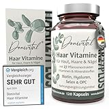 Haar-Vitamine Testnote SEHR GUT - 27 Wirkstoffe - Hochdosiert Biotin Zink...