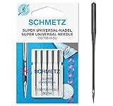 SCHMETZ Nähmaschinennadeln I 5 Black Super Universal-Nadeln I Nadeldicke...