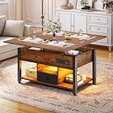 YITAHOME Couchtisch mit Höhenverstellbarer,...