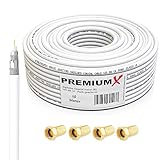 Premium X 10m Basic Koaxialkabel 135dB 4-Fach SAT Antennenkabel Koax-Kabel...