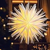 EANLOLY Weihnachtsstern Beleuchtet, Papiersterne Weihnachten, 3D Stern...