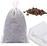 100 Pcs Einweg Tee Filter Taschen leere Baumwolle Drawstring Dichtung...