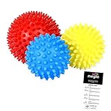 Meglio Faszienball Massagebälle 3er Set, Noppenball set perfekt für den...