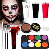Schminke Kinder, Kinderschminke Halloween Make up Set mit Kunstblut und...