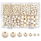 TOAOB 1050 Stück Natürliche Runde Holzperlen Set 6 bis 20mm Gemischte...