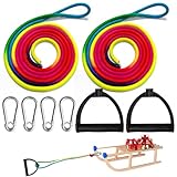 JEONDFG 2er Set Schlittenseil mit Karabiner,Schlitten Leine,Schlittenleine...