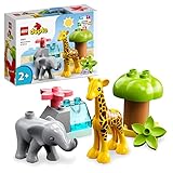 LEGO DUPLO Wilde Tiere Afrikas, Lernspielzeug für Jungen und Mädchen ab 2...