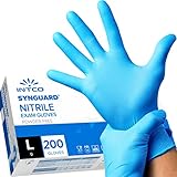 200 Stück Nitril-Handschuhe, puderfrei, latexfrei, hypoallergen,...