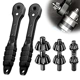 2 In 1 Bohrfutterschlüssel, Standardratsche Ratsche Knarre Antrieb, 12,7mm...
