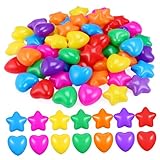 Abaodam 60 Stück Teiliges Bunte Spielbälle Herz Sternform Pe Material...