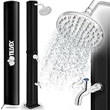 tillvex Solardusche 35 Liter inkl. Abdeckung | Solar Garten-dusche warmes...