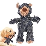 Plüschspielzeug für aggressive Kauer | Interaktiver Quietschender Bär...