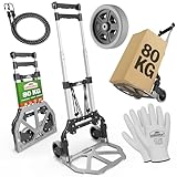 GARDEBRUK® Sackkarre Aluminium klappbar 80 kg PP-Reifen pannensicher inkl....