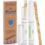 2x Miswak + Frischhalte-Dose - Siwak Stück Zahnputzhölzer - 100%...